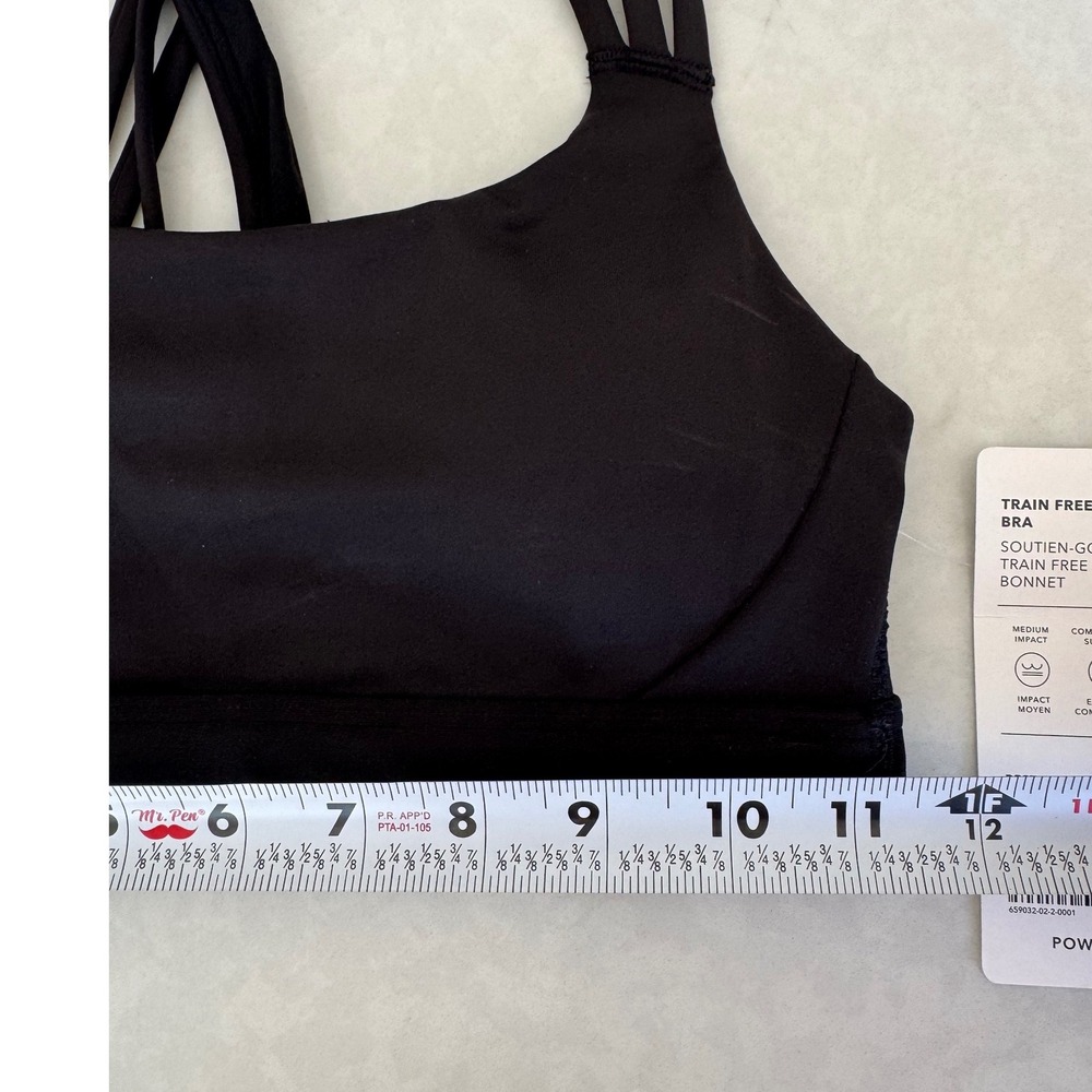 Athleta Train Free Sports Bra NWT Size S Black  Strappy Medium Support Yoga Gym - Picture 5 of 5